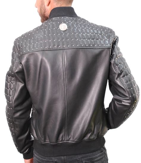 veste cuir versace homme|Vestes.Blouson en cuir GIANNI VERSACE pour Homme.